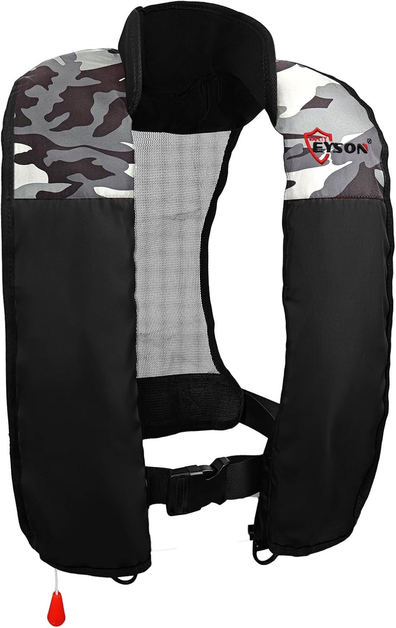 NAUTISHIELD Manual Inflatable Life Jacket,Preserver PFD for Adults,Life Vest for Adults,Supports Weight up to 330 pounds - Image 1
